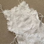 Elegant White Lace Midi Dress Adjustable Tie Straps Women’s Size Medium Like New Photo 11