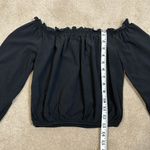 Brandy Melville John Galt Black Off The Shoulder Longsleeve Cotton Viscose Crop Top Women OS Photo 3