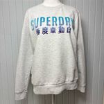 Superdry  Light‎ Gray Sweatshirt with Blue and Purple embroidered Logo Size 6 Photo 8