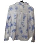 Billabong Blue And White Tye Die Long Sleeve Button Up Shirt Size Large Photo 1