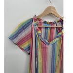 Draper James Drapers James RSVP Dress Women Large Pastel Striped Knee Length Rainbow Pockets Photo 3