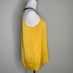 BCBGMAXAZRIA Gold Silky Rhinestone Embellished Neck Blouse XXS Photo 3