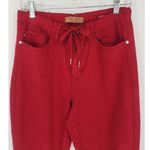 Judy Blue  Garment Dyed Red Drawstring Skinny Jeans Size 7/28 Photo 3