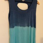 Blue and Green High Low Sundress with Cut Out Size M Photo 1