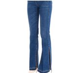 3x1 NEW  MIMi CUTTRELL Kelli Flared Slit High Rise Jeans Button Fly size 25 Photo 5
