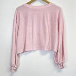 Stoney Clover Lane  Pink Terry Cloth Cropped Sweatshirt Photo 8
