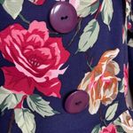 Rampage Vintage  Dress Oversized Collar Pleats Navy Blue Mini Size 3 Juniors Photo 13