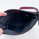 Tommy Hilfiger Vintage Purse Crossbody Bag Black Leather Red Blue Striped Straps Photo 4