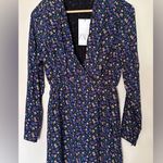 ZARA  Mini Dress | Boho Floral Print | Women’s XS | Shoulder Pads | Long Sleeve Photo 8