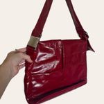 Abbyson vintage 2000s cherry red leather handbag/shoulder bag purse Photo 5