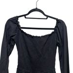 Hollister  Smocked Long Sleeve Jumpsuit Solid Black Women’s Size Medium Photo 8