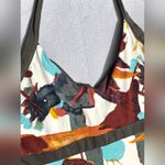 Patagonia Iliana Halter Dress Abstract Fall Design Halter ALine Organic Cotton L Photo 2