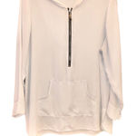 Soft Surroundings  Lightweight Hooded Half Zip Hoodie White‎ 1X Photo 0