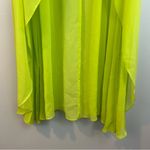 Cache Bright Green Sequin Chiffon Strapless High-Low Maxi/Mini Dress Size 4 Lime Photo 13