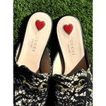 Gucci Princetown Romantic lace horsebit mules Black/Cream lace detail Size 36 Photo 4
