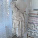 Zimmermann Zimmerman Beige Floral 100% Silk One Shoulder Ruffled Playsuit Women’s 3 US 10 Photo 5