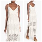 ASTR The Label Cotton & Bohemian Tassel Tie Lace Maxi Dress, Off-White sz. XS Photo 15