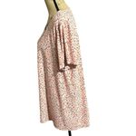 Anne Klein Pink Relaxed Stretchy Short Sleeve Blouse Photo 4