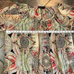 By Together  Sheer Pull On Multicolor Blouse Lace Sleeve Trim Size Large Photo 3