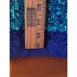 Dress the Population  Sequin Dress Ombre Blue Green Cocktail Party Dress Sparkly Photo 5