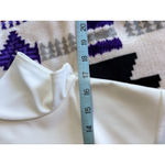 Mix It White Twist‎ Front V Neck Short Sleeve Blouse Size Small Stretch Photo 4