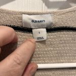 Old Navy Cream And Black Striped V-neck Sweater Tunic Womens Size Large Photo 3