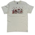 Gildan Baseball Cups and Hearts Medium Natural Cream Women’s Short Sleeve T-Shirt Photo 0