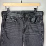 American Eagle BLACK STRETCH SUPER HIGH-WAIST VEGAN LEATHER ANKLE STRAIGHT JEAN Photo 5