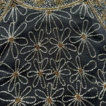 Adrianna Papell Papell Boutique Vintage 100% silk floral Bead and sequin detail halter Top Photo 2