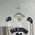 ZARA  White Varsity San Diego Sweatshirt Sz S Photo 2