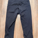 Lululemon ‎ Black High Rise Crop Leggings Yoga Running Workout Pants Size 8 Photo 0