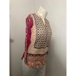 Khaadi Pink Multicolored Short Tunic Top Blouse Size 10 Photo 4