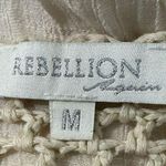 Rebellion Again women's crochet cream colored long kimono size medium Photo 4