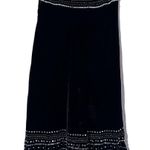 carole little Vintage  Y2K black Velvet Beaded sequin maxi Skirt size 10 Photo 1