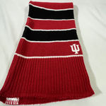 Indiana Hoosiers IU Striped Knit Scarf One Size Fits All Team Red Black White Photo 0