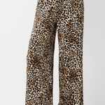 Bershka Tie Waist Leopard Pants NWT Photo 0