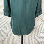 Ateliers De La Maille Green Cupro Ruffle Sleeve Top Size 1 / US Small Photo 9