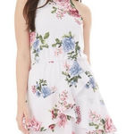 Iz Byer  Women's Floral Sleeveless Elastic Waist Ruffle Summer Dress‎ Size M # Photo 0