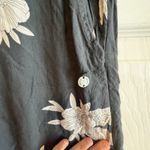 Roxy  Women's Floral Wide Leg Pants Charcoal Gray Size Medium Boho Chi Photo 6