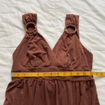 Ella Moss Brown babydoll top with bamboo circle detail straps Size medium Photo 4