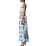Fame and Partners The Nora Blue Floral Wrap Maxi Dress Photo 4