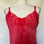 Vtg Y2K Kayser Slip Dress Sz 38 Bust Lace Coquette Babydoll USA 60s Fairy Grunge Red Size L Photo 2