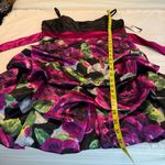 Iz Byer NEW Iz Beyer Y2K Floral Bubble Dress Juniors Size 11 Prom Party HoCo Retro Black Photo 10