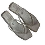 Lauren Lorraine Tampa Rhinestone Flip Flops Jelly Thong Sandals Clear Size 7 NWB Photo 3