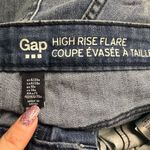 Gap NWT  Women's High Rise Flare Jeans Size 6 Blue Medium Wash Distressed Photo 3