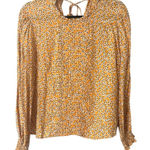 ZARA Floral Pleated Blouse Sz Medium Photo 0