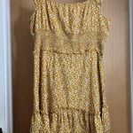 Temu Yellow Floral Dress. Size Photo 2