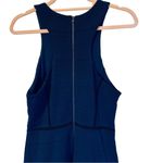 Adelyn Rae  Navy Blue Black Lace Inset Racerback High Neck Bodycon Mini Dress M Photo 6