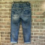 American Eagle  Outfitters Dark Blue Jegging Ripped Cropped Jeans Photo 1