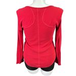 OP Womens Thermal Shirt Top Stretchy Ribbed Long Sleeve Red XL 15 17 Juniors Photo 2